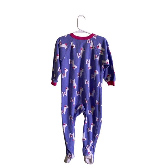 Gerber Purple Goat Fleece Kids Onesie Zipper Pajamas for Girl | Size 3T - Picture 7 of 7